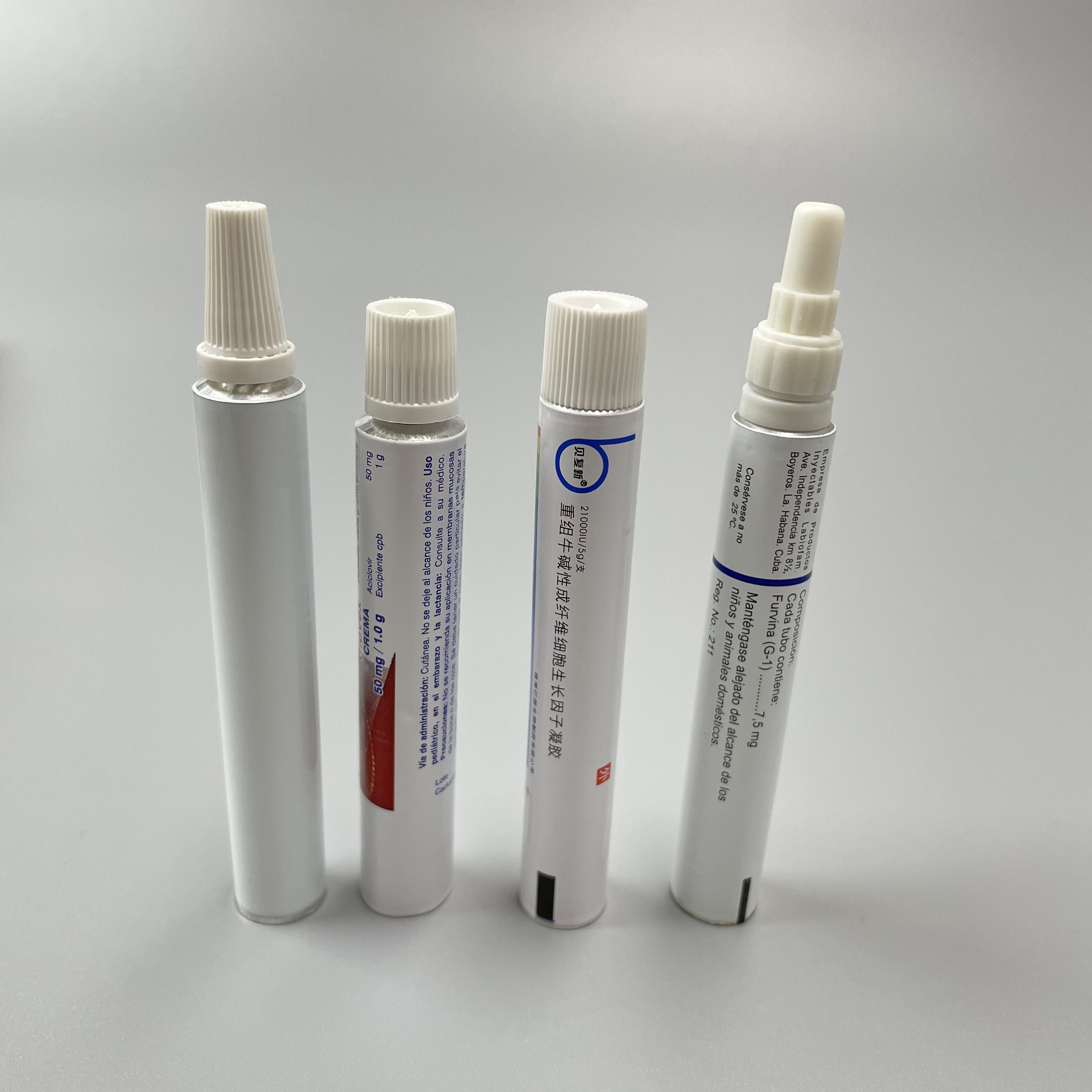 20ml 20g medicine cream tube with long nozzle